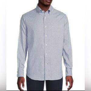 Daniel Cremieux Navy Checkered Dress Shirt size 16 1/2